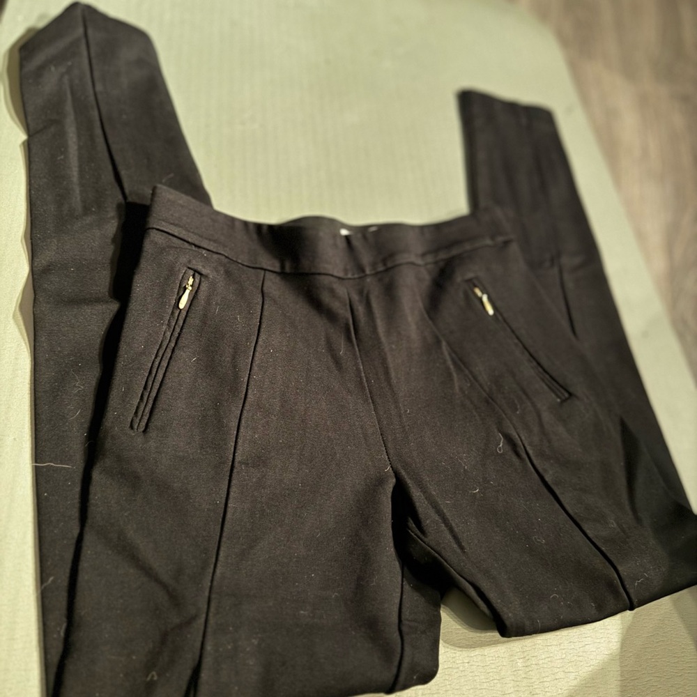 H&M Black Trousers with Faux Zipper Pockets